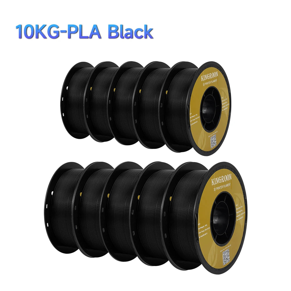 KINGROON 10kg MIX PLA Filament 1.75mm Spool Wire Plastic For 3D Printer Material +/-0.02MM Vacuum Packaging 3D Printing Filament