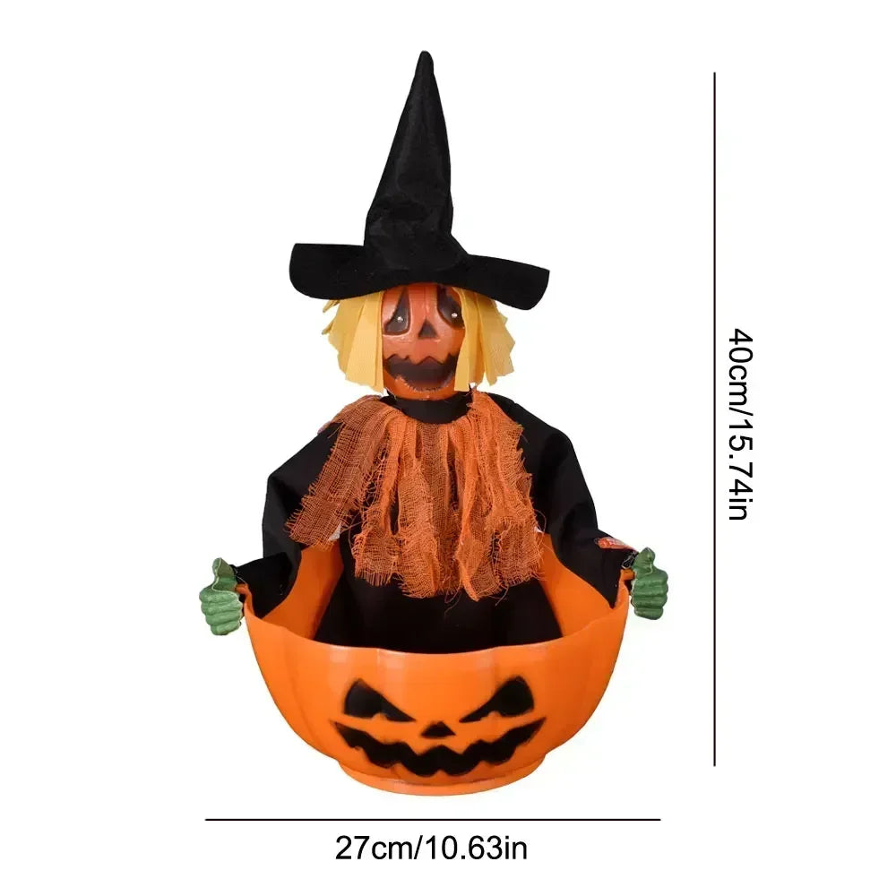 1PC Halloween Decoration Hanging Pumpkin Head Scream Sound Party Prop Haunted House Parties Home Decor Funny Electric Toys