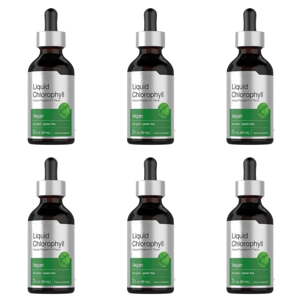 Liquid Chlorophyll Drops 59ml Peppermint Herbal Extract Vegan Non-GMO Dietary Supplement Mix with Water Support Antioxidant