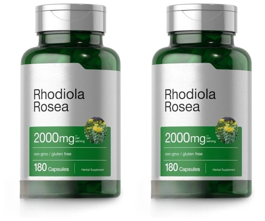 Rhodiola Rosea Root Extract 2000mg Equivalent Herbal Dietary Supplement 180 Capsules