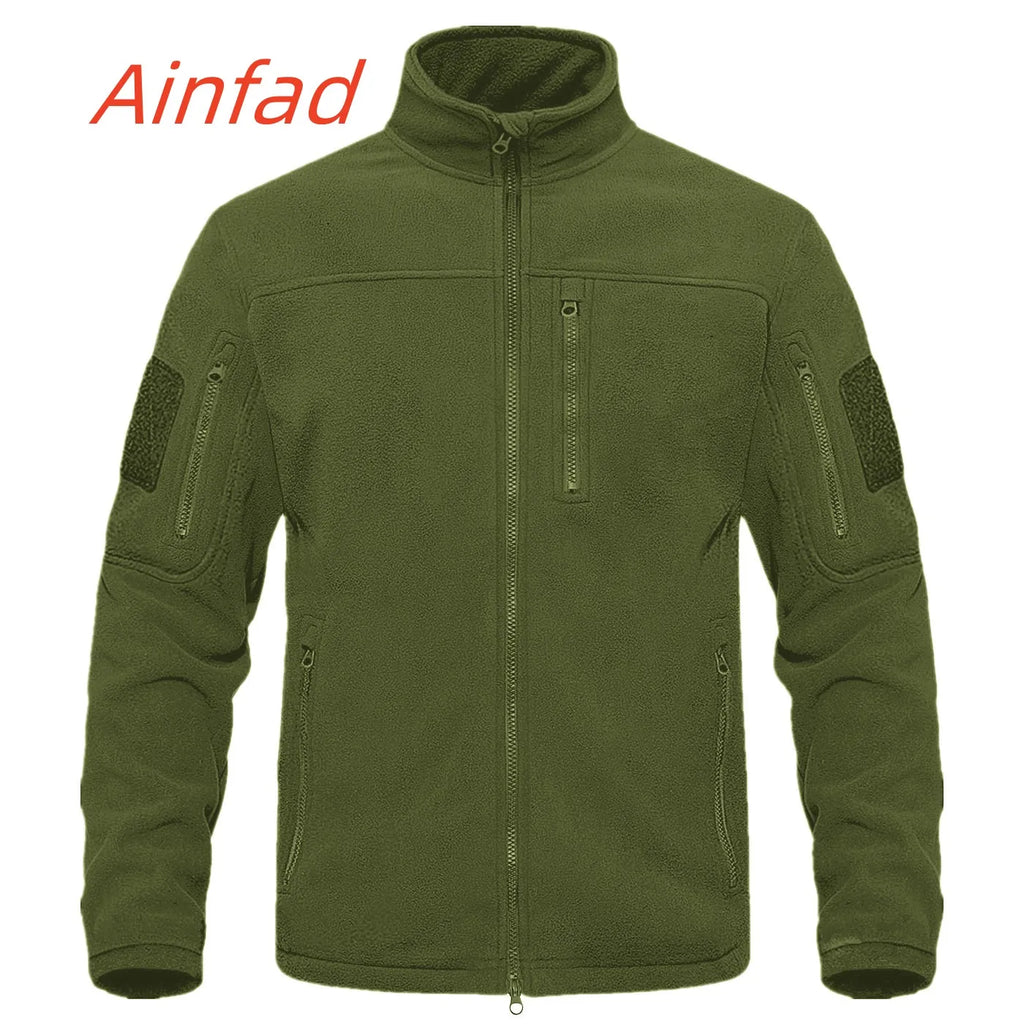 Hunting Autumn Winter Men's Stand Collar Fleece Coat Jacket Thermal Mid-Rise Jacket