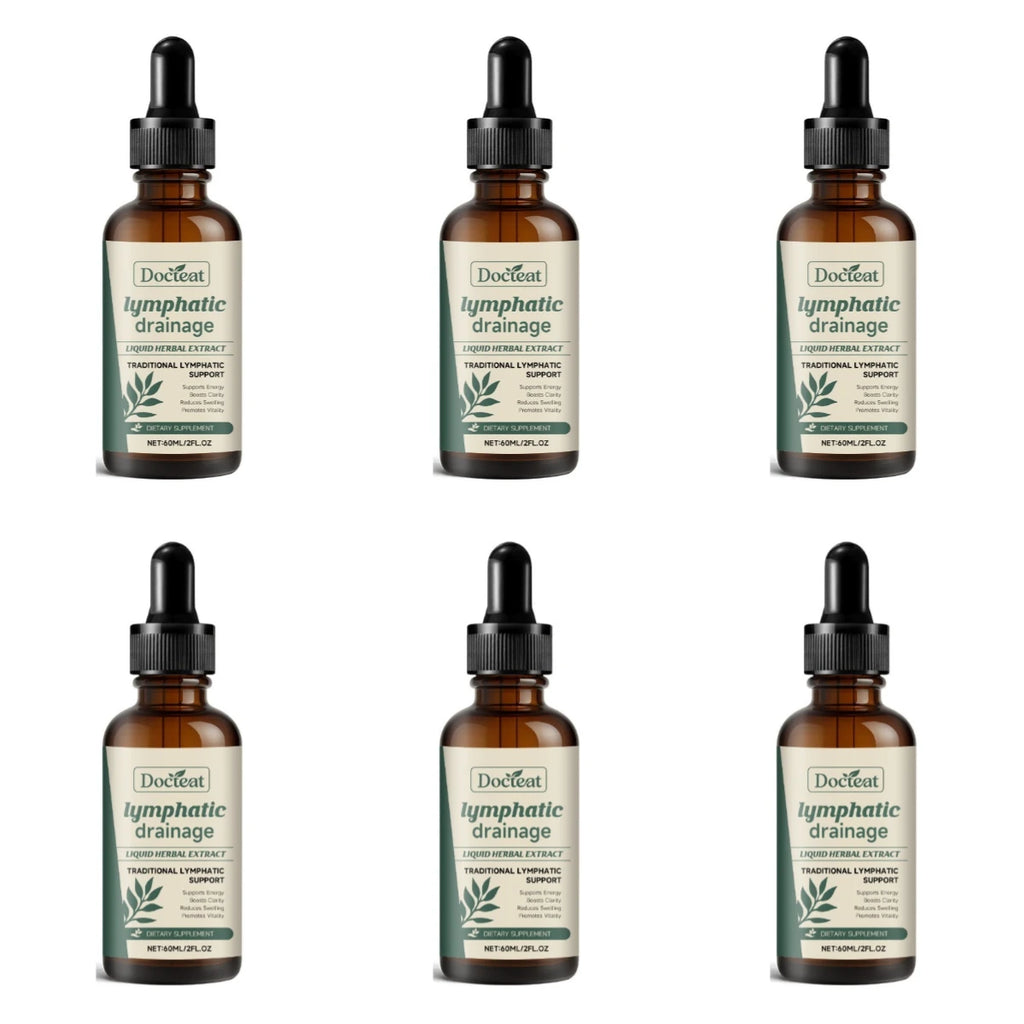 Lymphatic Drainage Drops 60ml Supplement Help Bloat Relief & Immune System Health with Cleavers,Red Clover and Stillingia Root