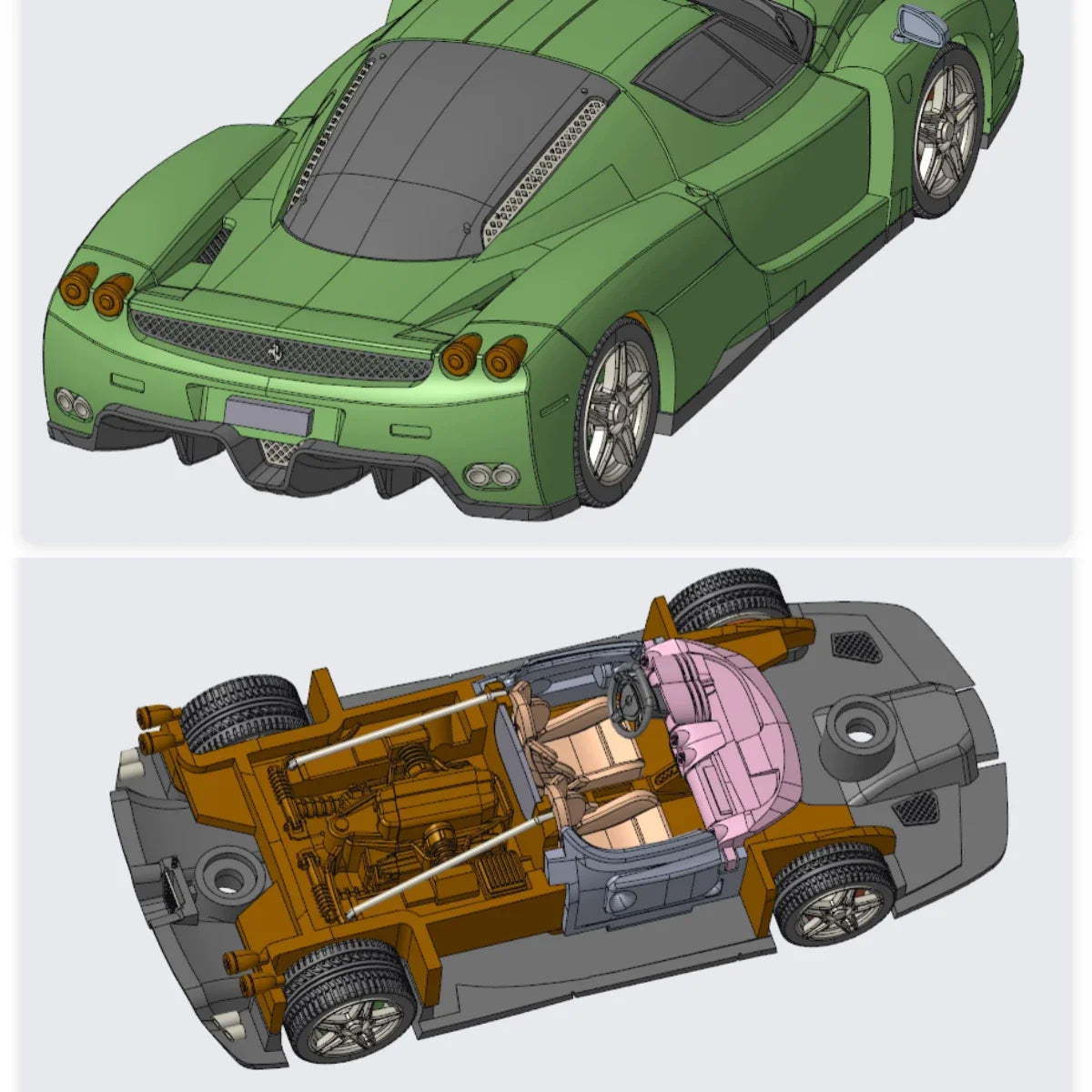 build drive 1:64  Adults Hobby ENZO Assemble handmade Diecast Model Car