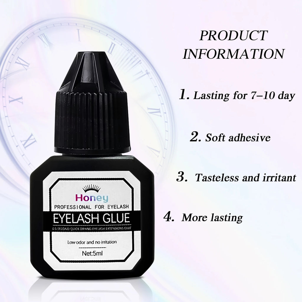 DIY Eyelash Glue Use With Eyes Open 5ml Lasting 7-10 Days Waterproof and Not Irritating