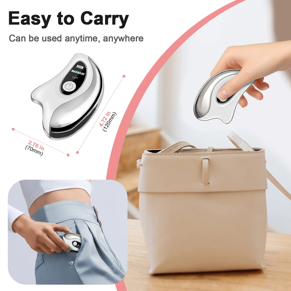 Electric Gua Sha Heated Device Red Blue Light Face Vibration Massager Scraping Board for Skin Rejuvenation Face Lifting Machine