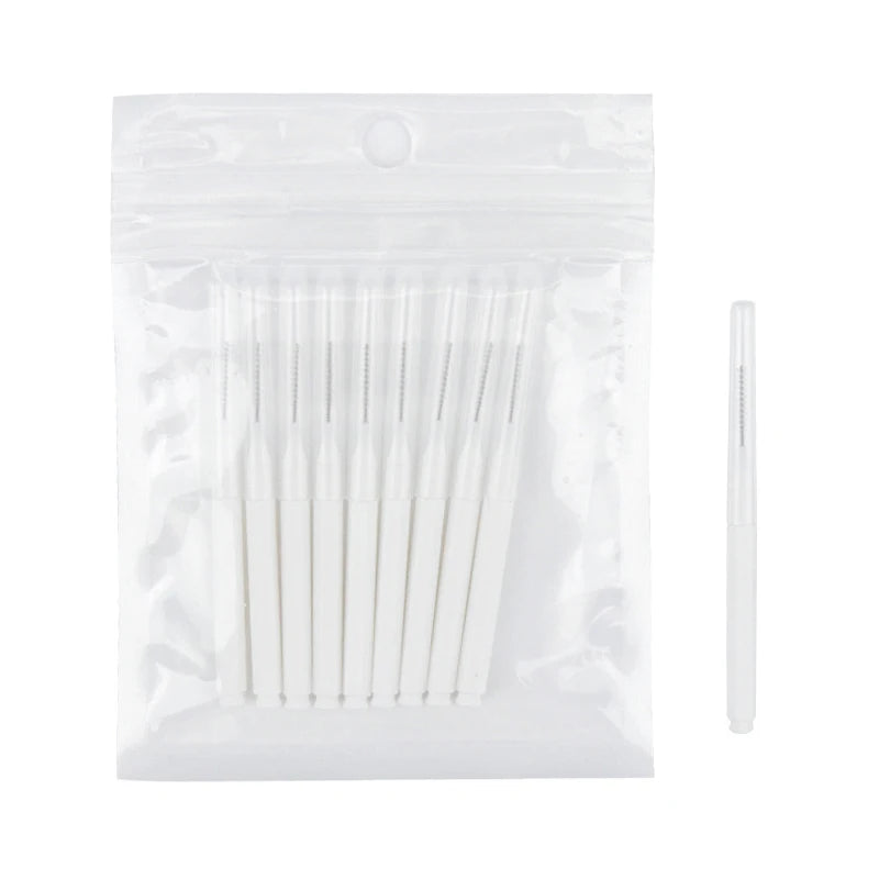10Pcs Cleaner Interdental Brush Dental Floss Brushes Braces Light Tooth Picks Flossers Picks Eyelash Brush Beauty Tool Brush