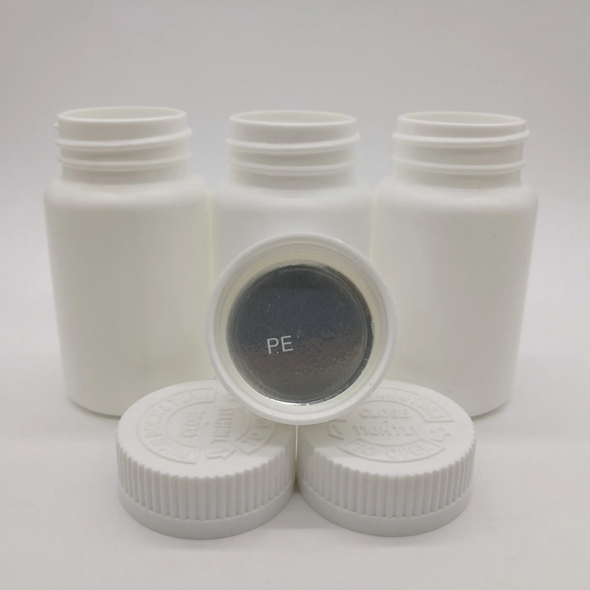 10/50pcs 100cc 120cc 150cc 200cc HDPE White Medicine Pill Bottles Empty Pharmaceutical Capsule Tablet Bottle 150ml with CRC Cap