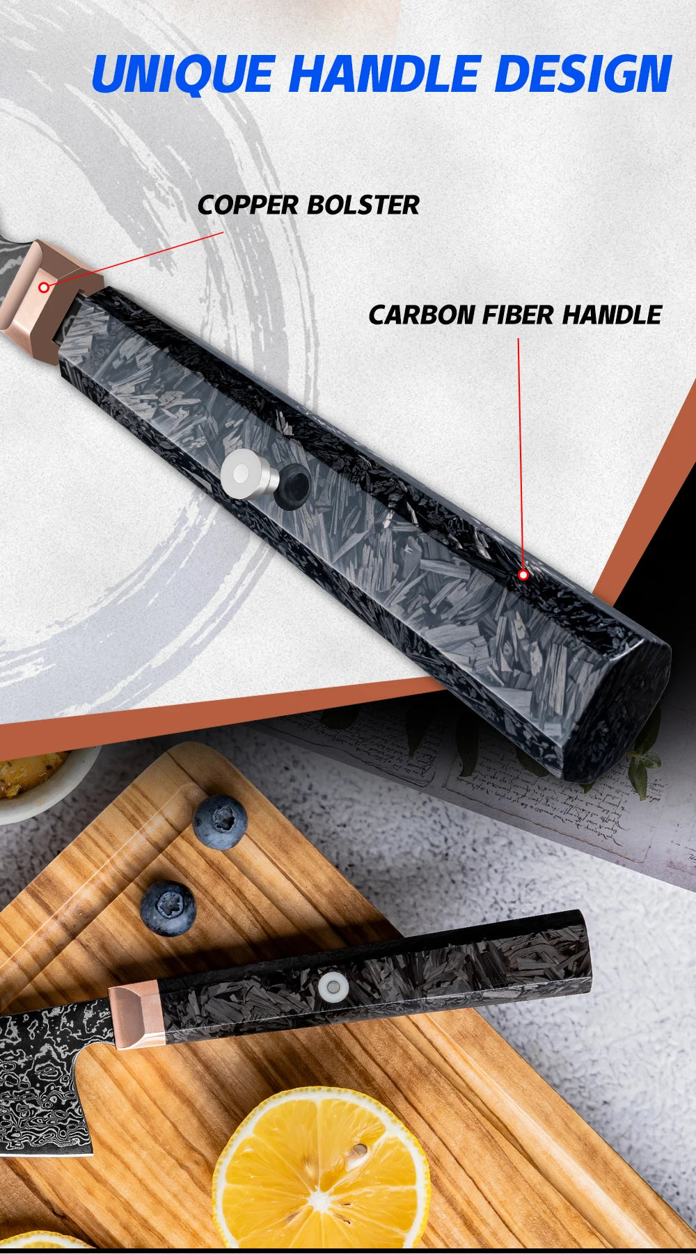 Grandsharp 5.4 Inch Bunka Knife 67 layers Damascus Steel Sharp Blade Kitchen Tool Cook Knives Meat Slicer Cooking Cutter