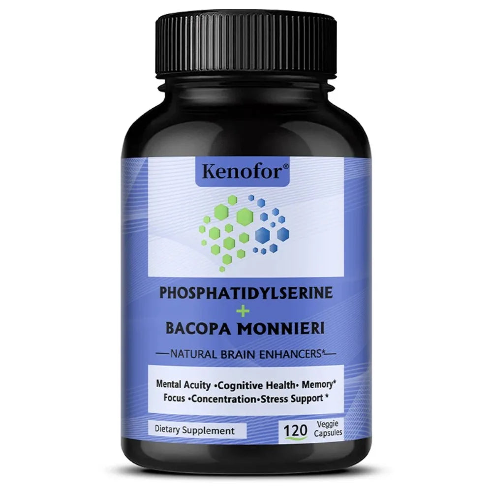 Phosphatidylserine Supplement Capsules, Improves Brain Function, Enhances Focus and Memory