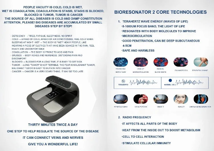 Plus P90 P100 PEMF Terahertz Therapy Foot Spa Remote Control Wireless PEMF Massager Health Care