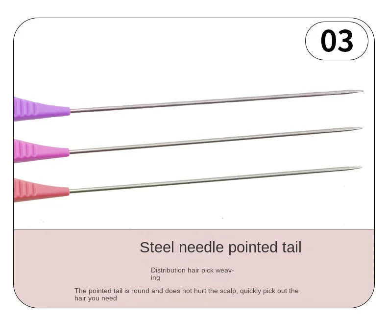 3pcs Hairbrush Hair Styling Combs Tailed Comb Set Coloring Dyeing Comb Salon Tool Sectioning Highlighting Weaving Cutting Comb