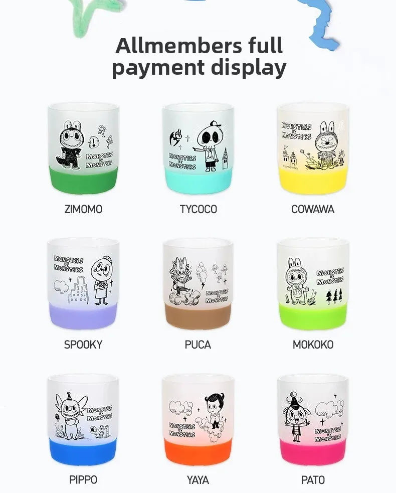 Genuine POP MART Anime Periphery THE MONSTERS LABUBU 10th Anniversary Series Mini Cup Blind Box Home Decor Desktop Birthday Gift