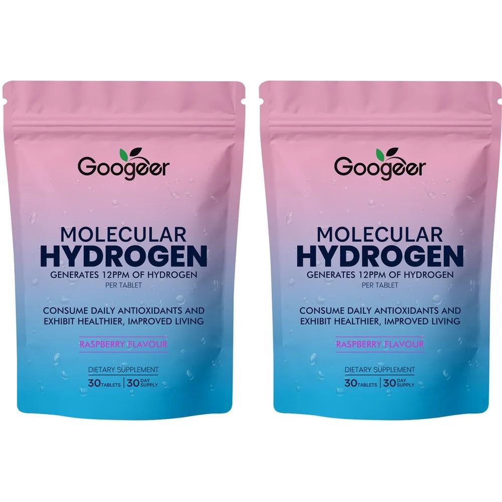 Molecular Hydrogen Water Tablets 12 PPM with Magnesium, Raspberry Flavor, Daily Wellness and Antioxidant Support, 30 Tablets