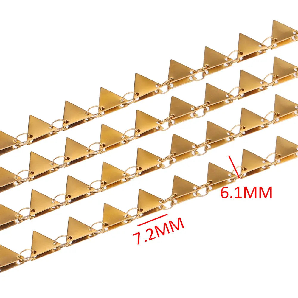 1 Meter Stainles Steel Gold Handmade Star Shells Chains for Women Necklace Bracelet Anklet Making Supplies Bulk Items Wholesale