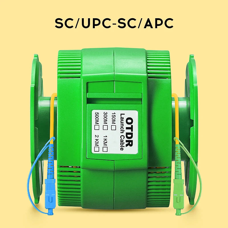 AUA-20 Single Mode 1KM OTDR Launch Cable Fiber Optic Testing Extension Cable SC/FC/ST/LC(A/UPC) Fiber Ring Dead Zone Eliminator