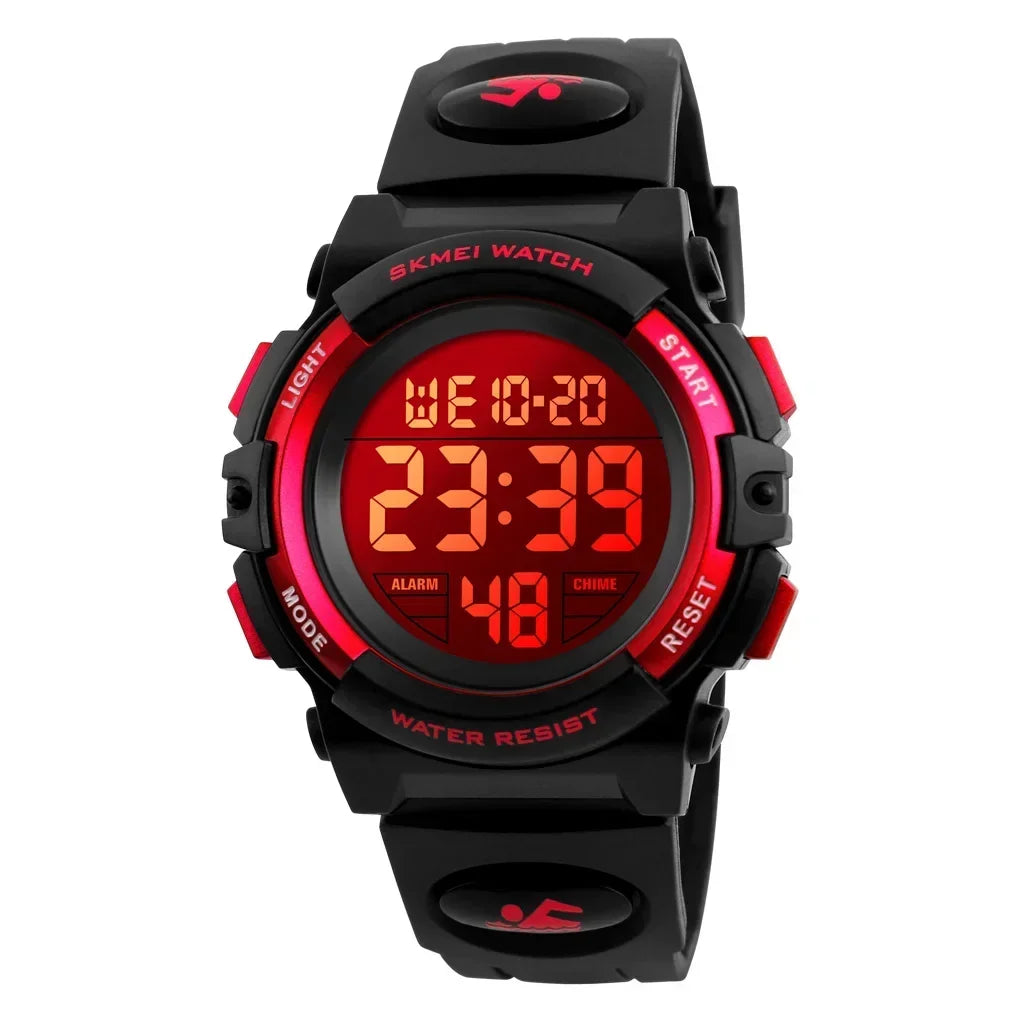 Skmei 1266 Timing Digital Children's Watch Boys and Girls' Alarm Clock 5Bar Waterproof Children's LED Watches 1258 1689 1999