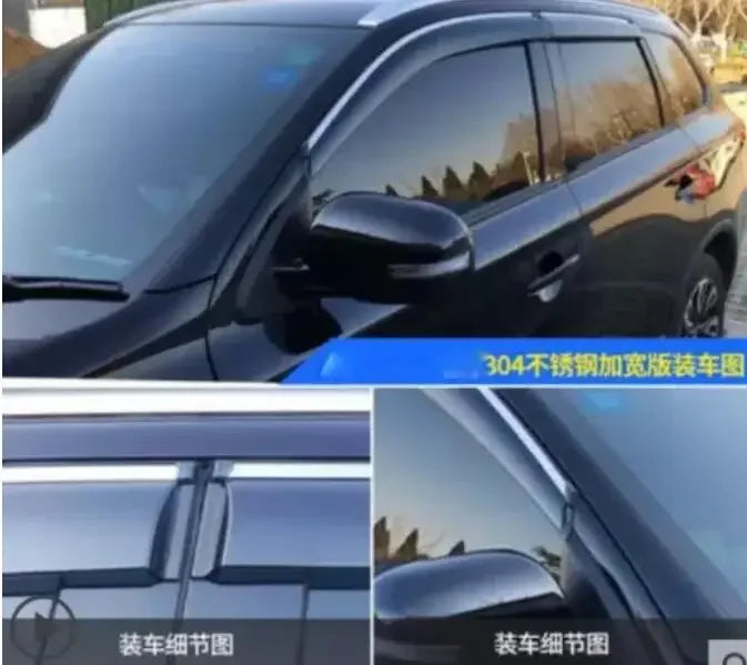 For Mitsubishi Outlander 2010 2011 2012, 2013 2014 2015 2016- 2020 Side Window Deflector Sun Rain Deflector Weather Shield JF
