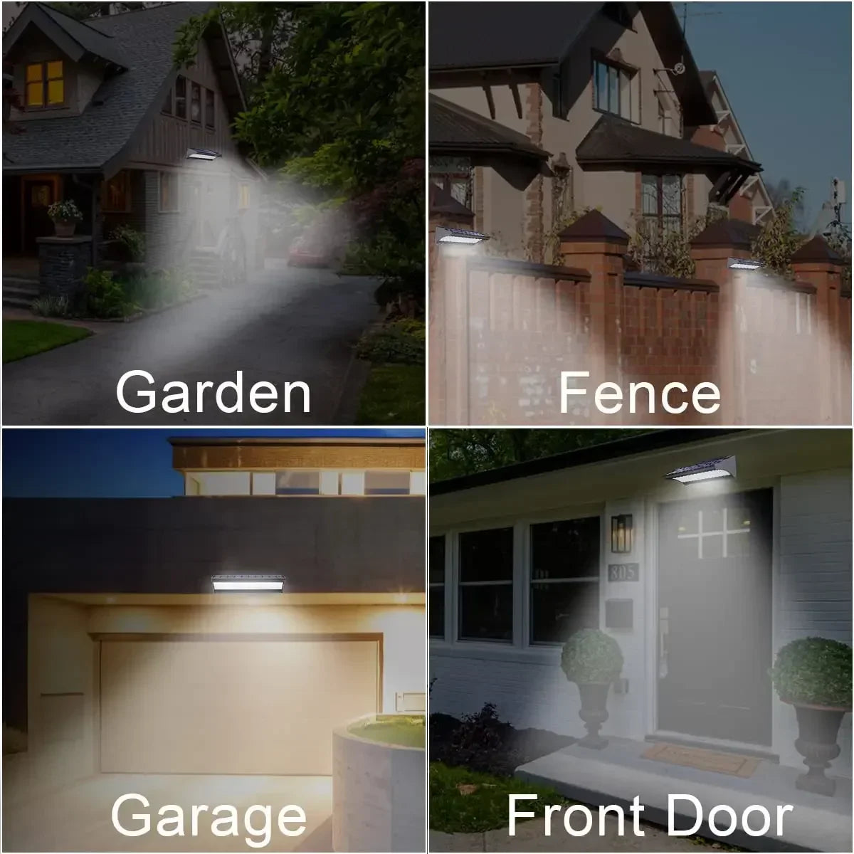 Outdoor Solar Wall LED Flood Lights with Radar Motion Sensor Waterproof Aluminum Shell Wall Lamp for Garden Lighting