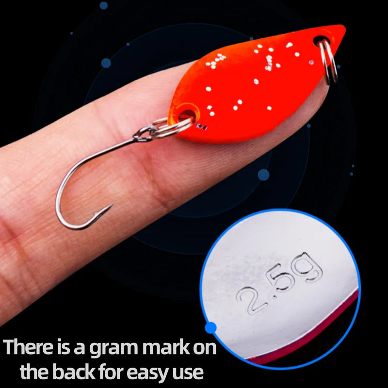 12-1PC Trout Bait Metal Spoon Fishing Lure Wobbler Casting Jigging Tackle Accessories Pesca Multi-color Long-casting Lure Bait