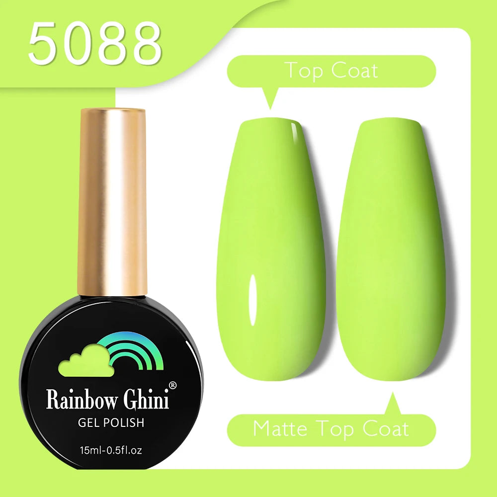 RG 15ML HEMA&TPO FREE Summer Series Fluorescent Gel Polish in Sporty Style Y2K Nail Polish Suitable for Parties Nail Art UV Gel
