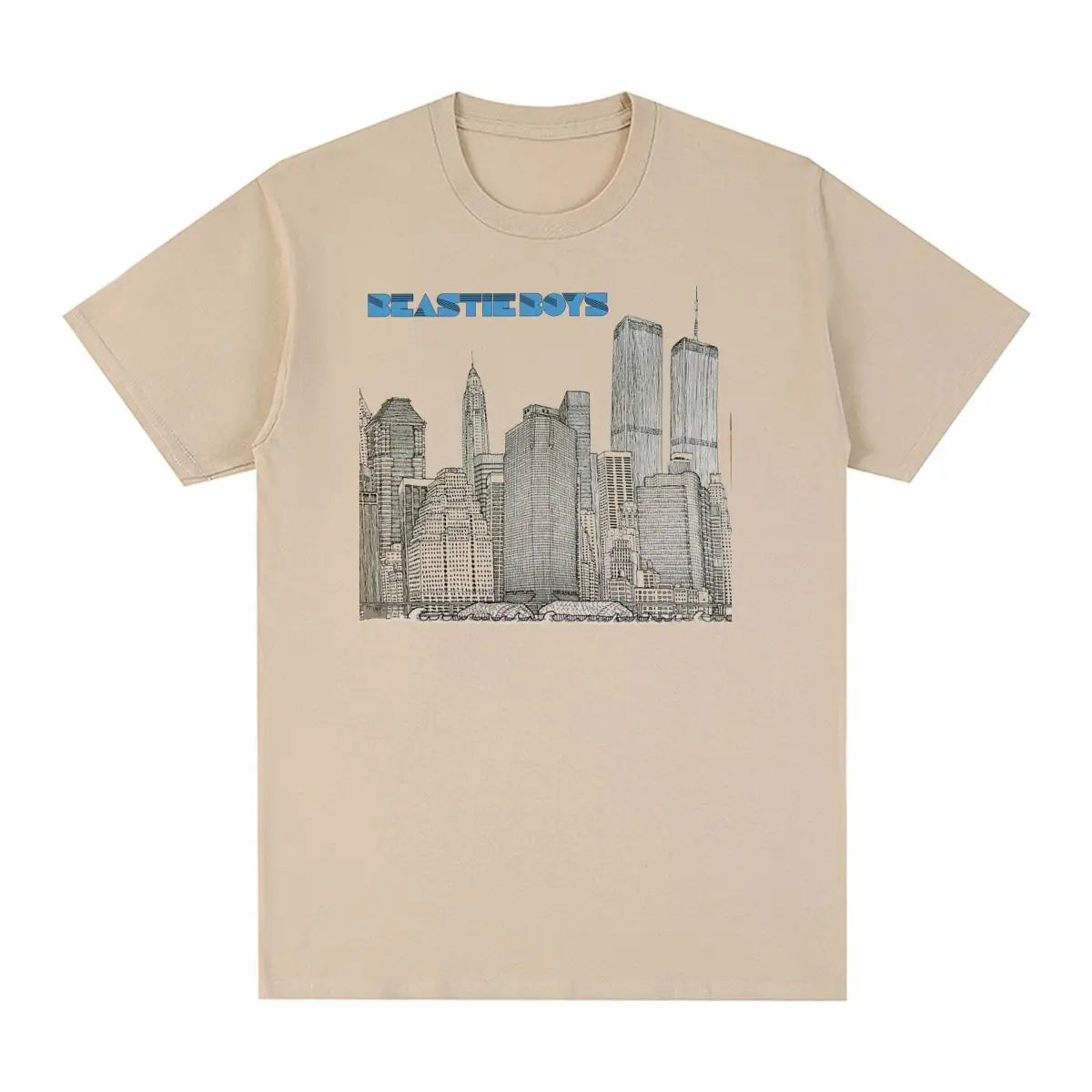 Beastie Boys Music Vintage T-shirt Simple Logo American Hip Hop Cotton Men Casual T shirt New Tee Tshirt Womens Tops