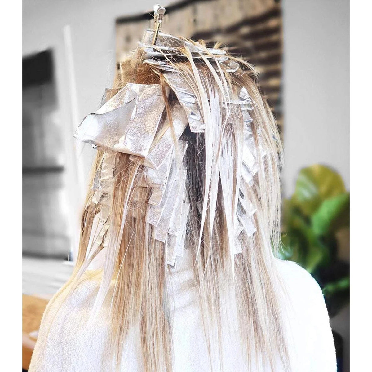 12cm x50m Aluminum Foil for Hair，Professional Embossed Hair Foil Roll Hair Coloring Highlighting Foils for Bleaching Hair Salon