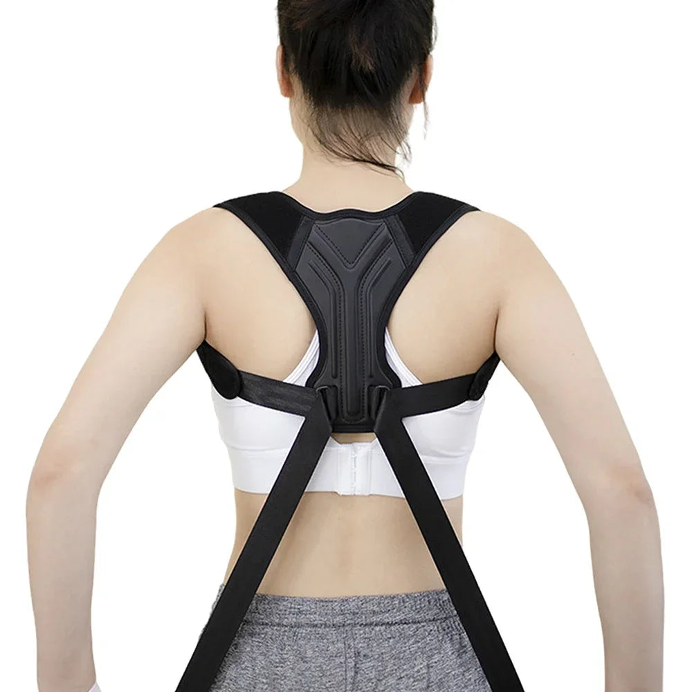 Adjustable Back Shoulder Posture Corrector Belt Clavicle Spine Pain Relief Support Reshape Your Body Home Office Back Neck Brace
