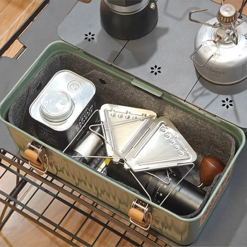 For Stanley Lunch Box 9.4L Accessories Set Handle Cowhide Cover Ultralight Aluminum Alloy Table Top Hanging Rack Felt Lining