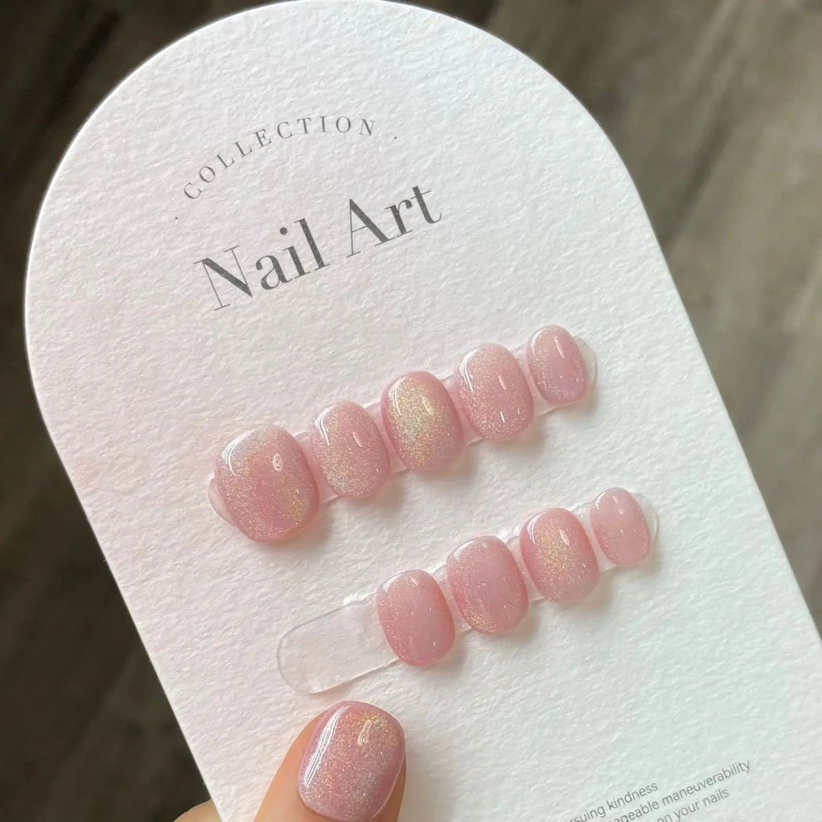 10Pcs Cat Eye Handmade Press On Nails Full Cover Pure Design Glitter Square Head Coffin False Nails Manicure Wearable Nail Tips