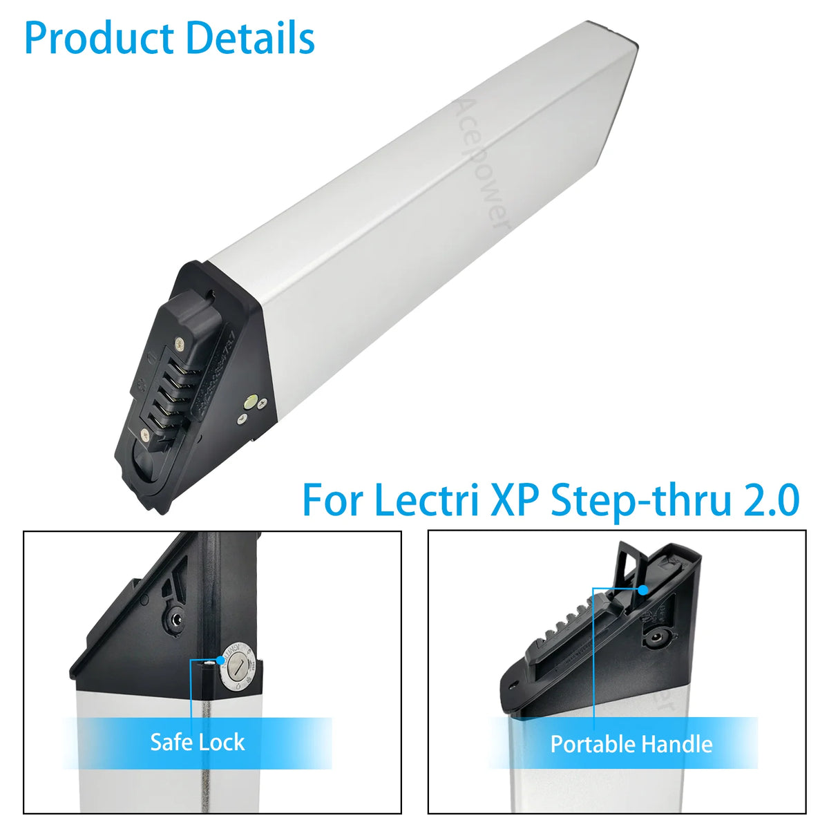 For Lectri XP Step Thru 2.0 3.0 Ebike Battery 48V 10.4Ah 12.8Ah 14Ah Battery for Electric XP Step-Thru 2.0 3.0 Replace Battery