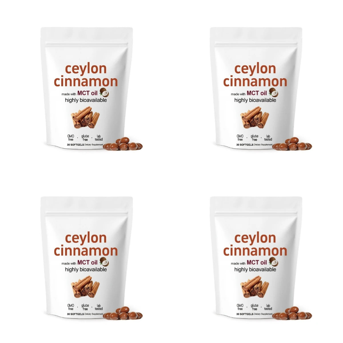 Ceylon Cinnamon Softgels with MCT Oil Daily Wellness Support Highly Bioavailable 30 Softgels