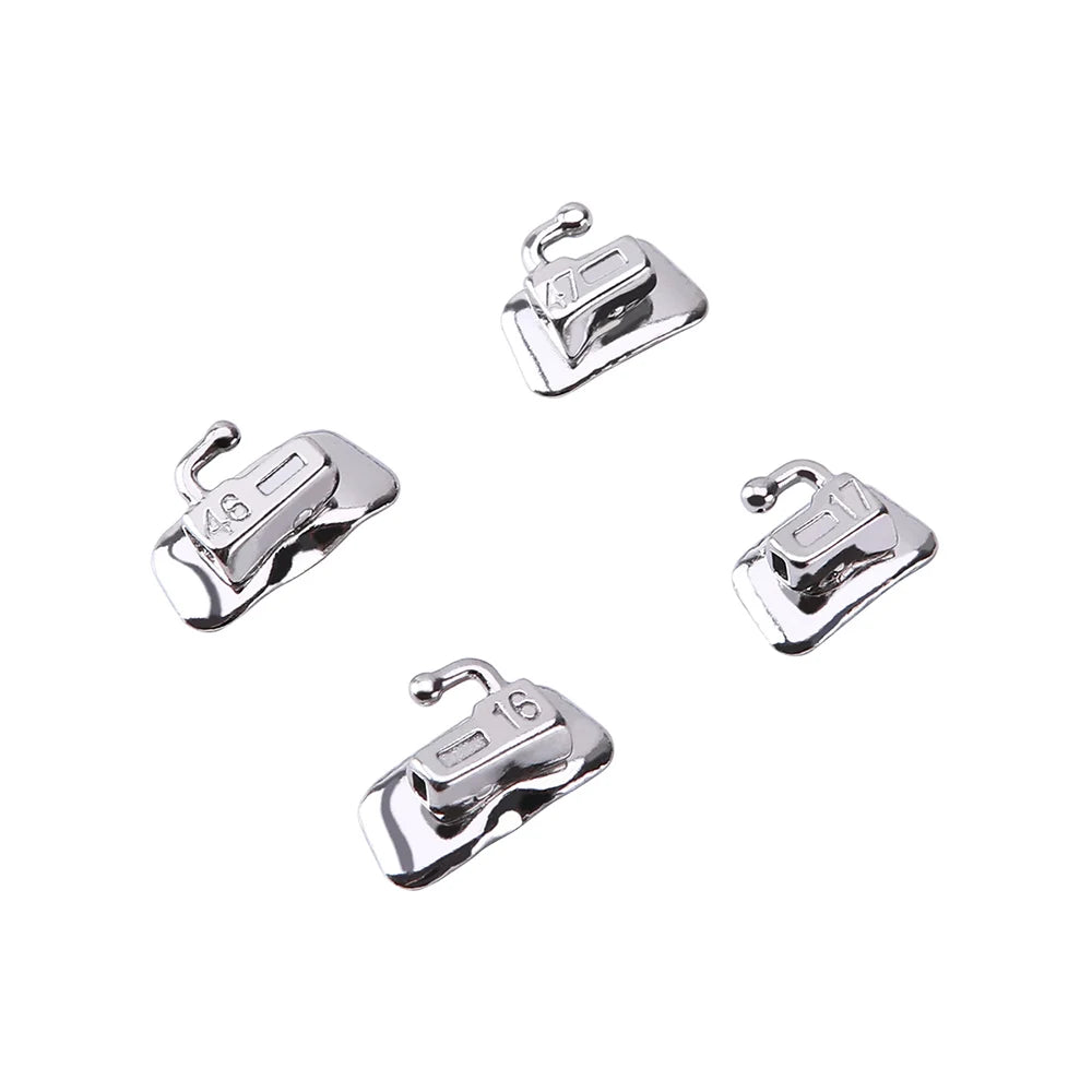 AZDENT Dental Orthodontic Brackets Self-Ligating Braces Inserted Crimpable Movable Hooks Auxiliary Hole Buccal Tube 28pcs/Box