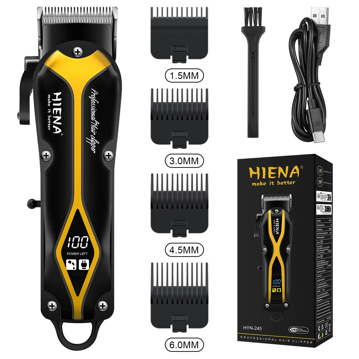 Newest Electric Hair Clipper Rechargeable Men's Electric Shaver Hair Trimmer Professional Barber Cordless Hair Cutting Machine