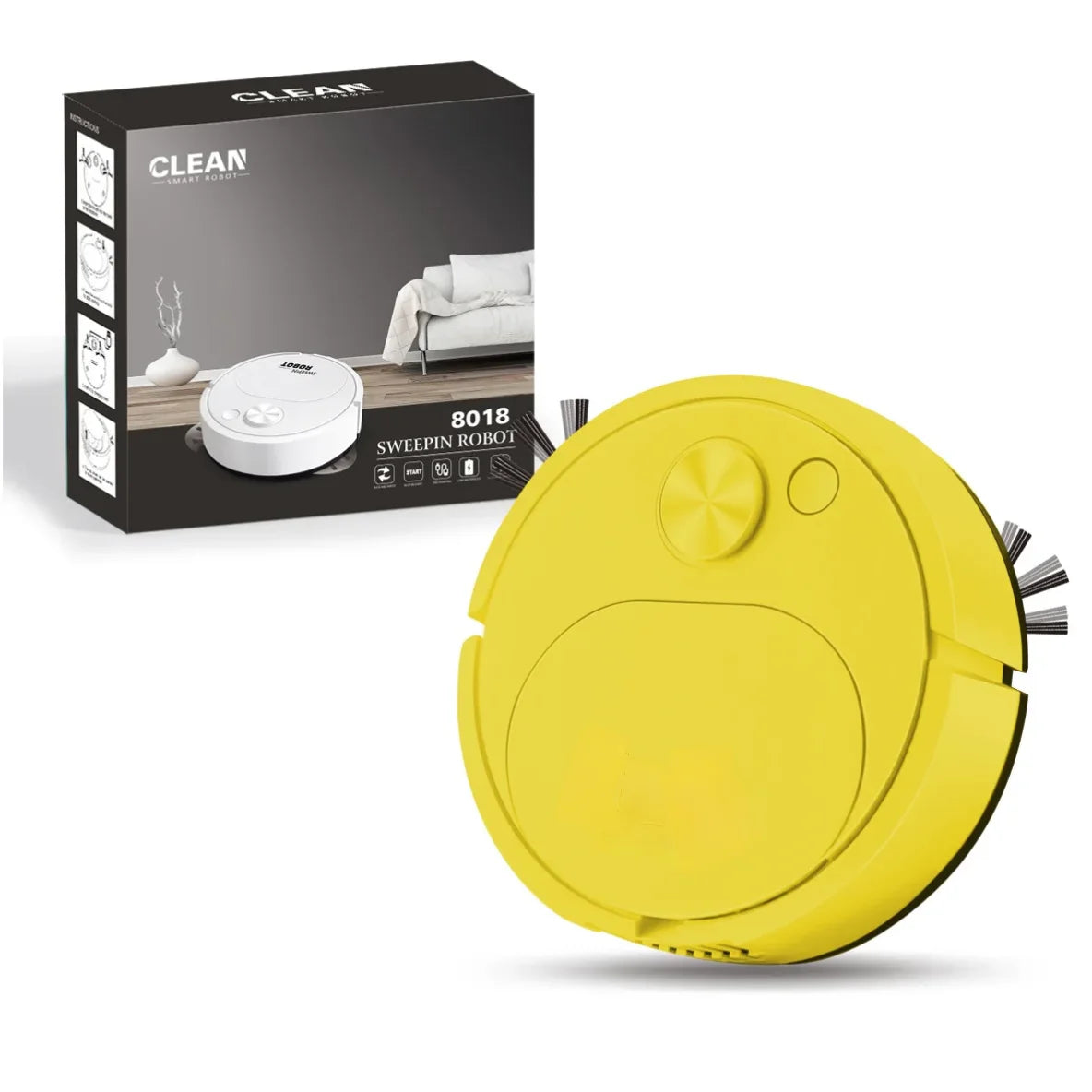 NEW USB Sweeping Robot Vacuum Cleaner Mop 3-in-1 Smart Wireless 1500Pa Dragging Cleaning Sweep Floor for Home Office