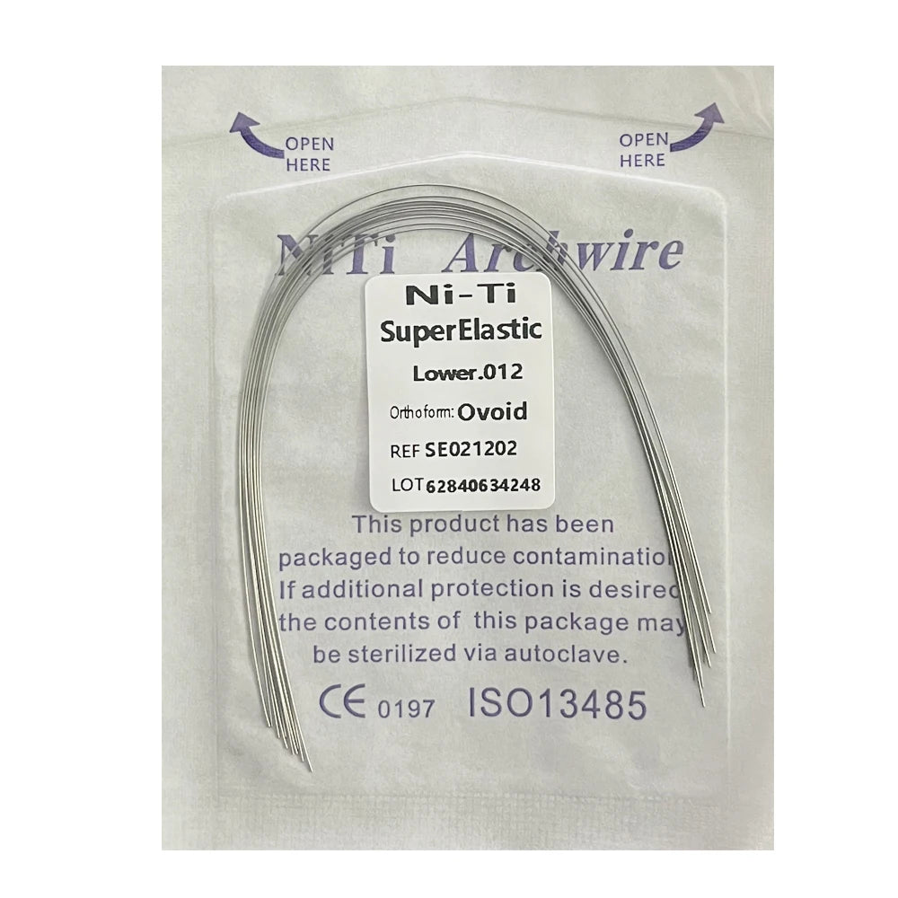 10pcs/Pack AG Dental Orthodontic Arch Wires NITI Round / Rectangular Oval Form Ortho Arch Wire Dentist Tool