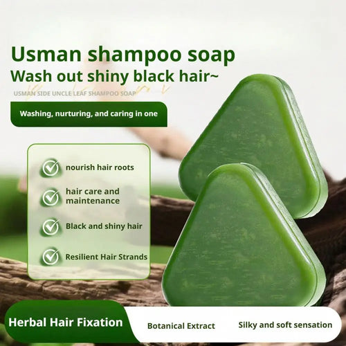 1/2/3/4/5/10pcs Natural Cacumen Platycladi Usma Grass Shampoo Bar Traditional Cold-Processing Silicone-Free Hair Care Soap