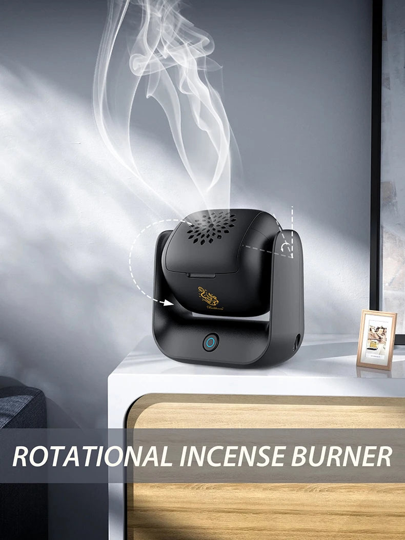 Electronic Incense Burner New Style Rotatable Aroma Machine High Quality Arabian Censer USB Rechargeable Gift Set