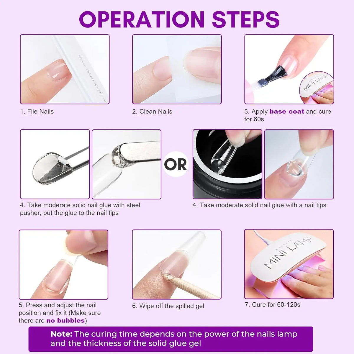 Makartt Solid Nail Gel for Acrylic Nail Tips Glue Gel Curing Needed UV Cured for Press On Nails Fake Nails Solid Nail Adhesive