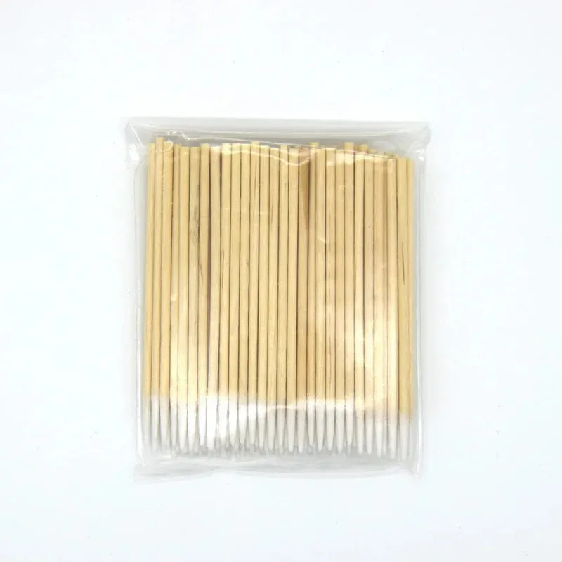 100/300/600pcs Disposable Nail Wood Cotton Swab Clean Sticks Lint-Free Wood Nail Cleaning Bud Wooden Tip Nail Polish Remover