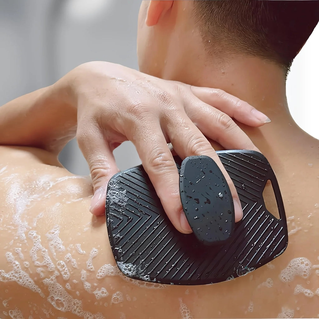 2-piece exfoliating back brush set, with hexagonal face brush, multi-purpose shower cleaning tool, for smooth skin