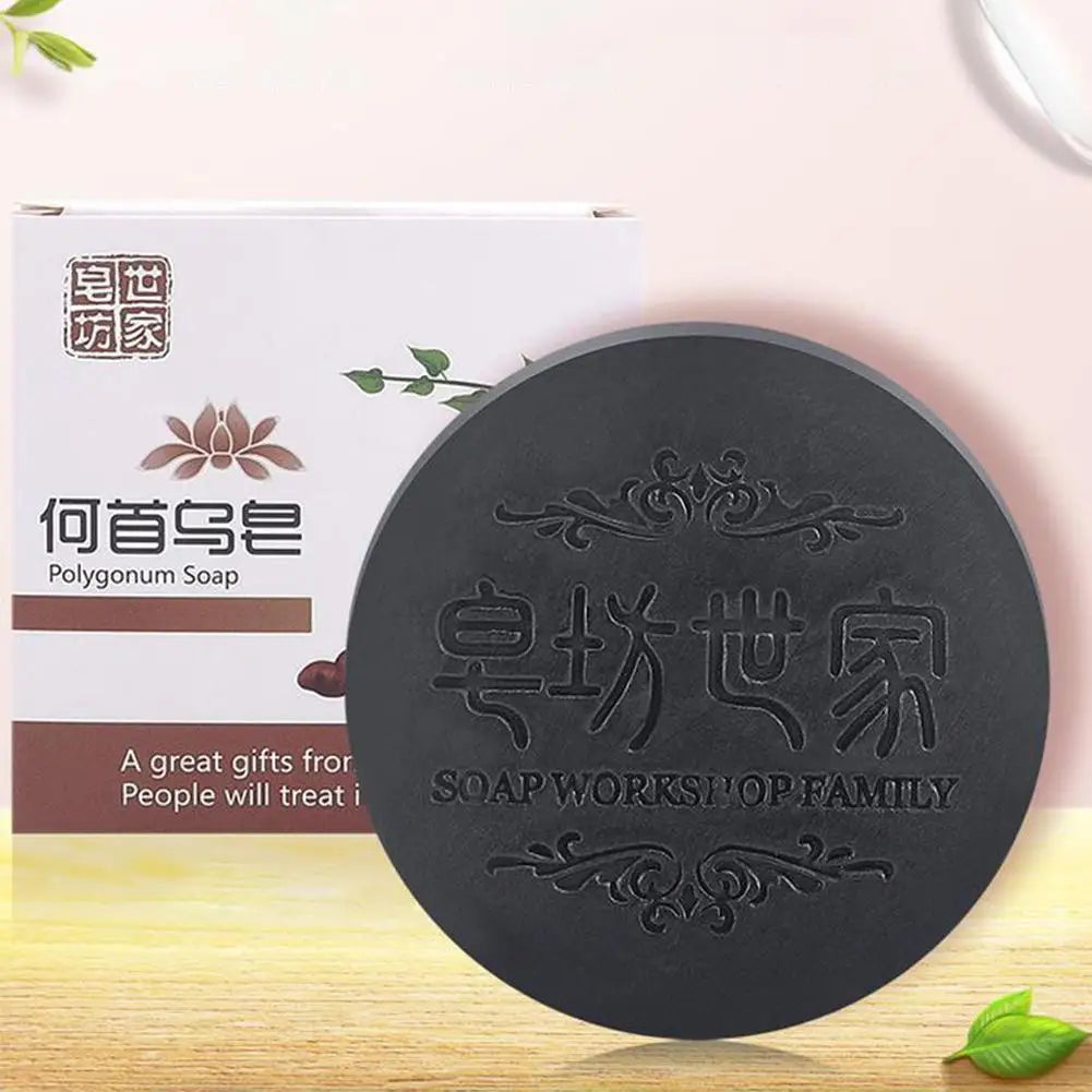 10PCS*100g Natural Polygonum Multiflorum Hair Soap Polygonum Multiflorum Shampoo And Conditioner Bar Nourishing Shampoo Soap Bar