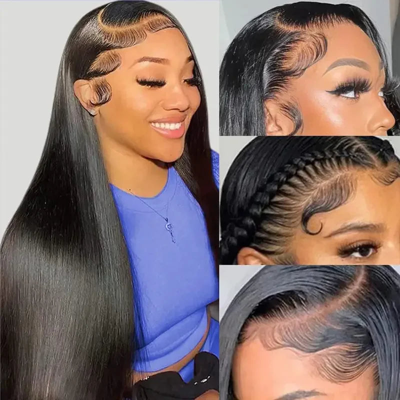 100% Human Hair Wigs Straight Lace Front Wig 13x4 13x6 Lace Frontal Wig 4x4 5x5 Lace Closure Wig Natural Color Virgin Hair Geeta