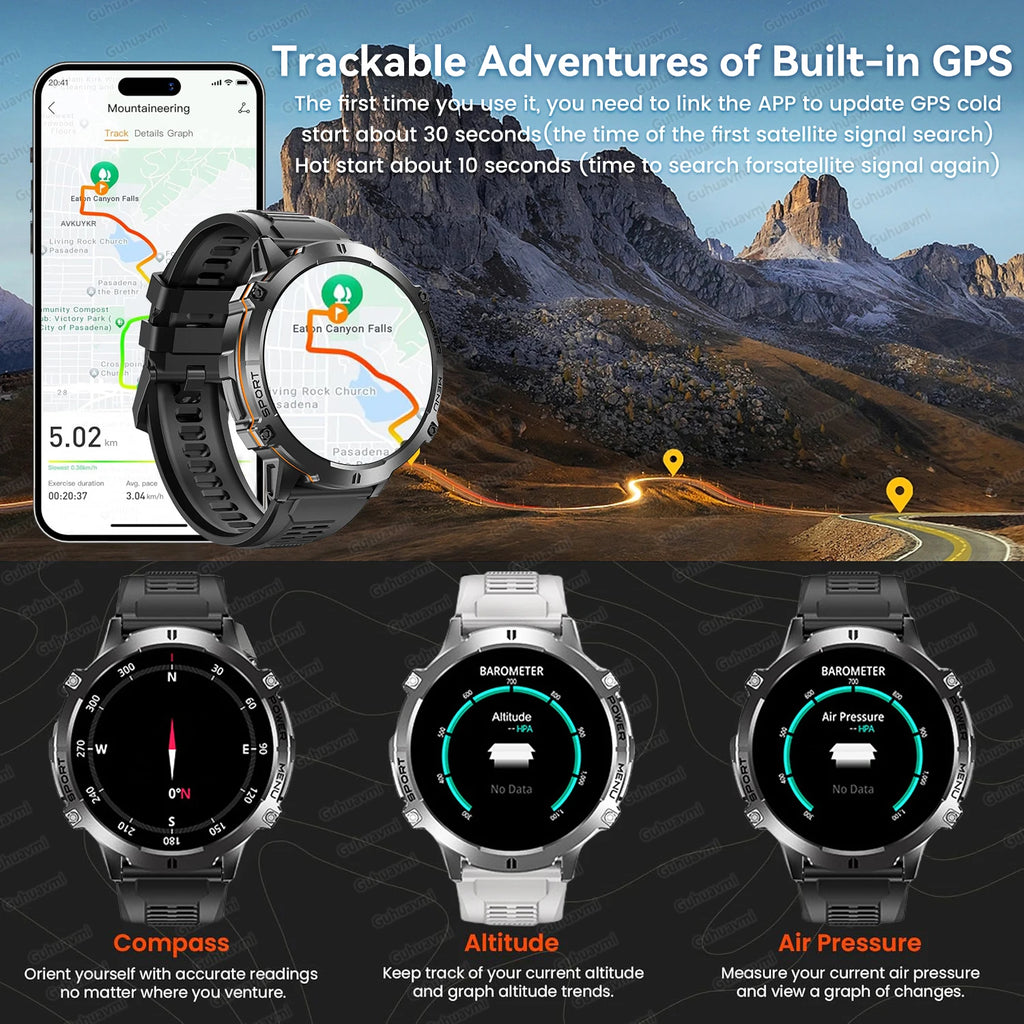 2025 Original TANK X3 Ultra 1000mAh Battery Smart Watch Men GPS Outdoor Sports Fitness Smartwatch 10ATM Waterproof Swim Watches