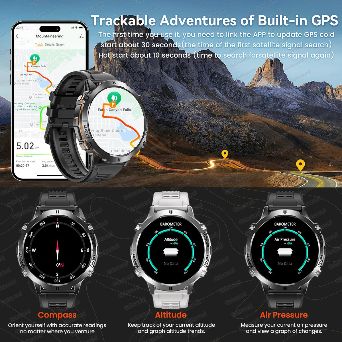 2025 Original TANK X3 Ultra 1000mAh Battery Smart Watch Men GPS Outdoor Sports Fitness Smartwatch 10ATM Waterproof Swim Watches