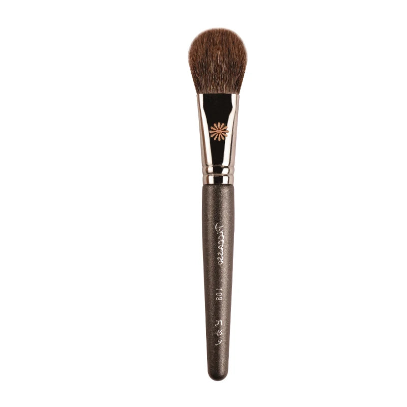 Piccasso Grey Makeup Brush 108 Blush Brush Soft Fleece Solid Wood Professional Smooth Delicate Blush Brush Facial Makeup Brush