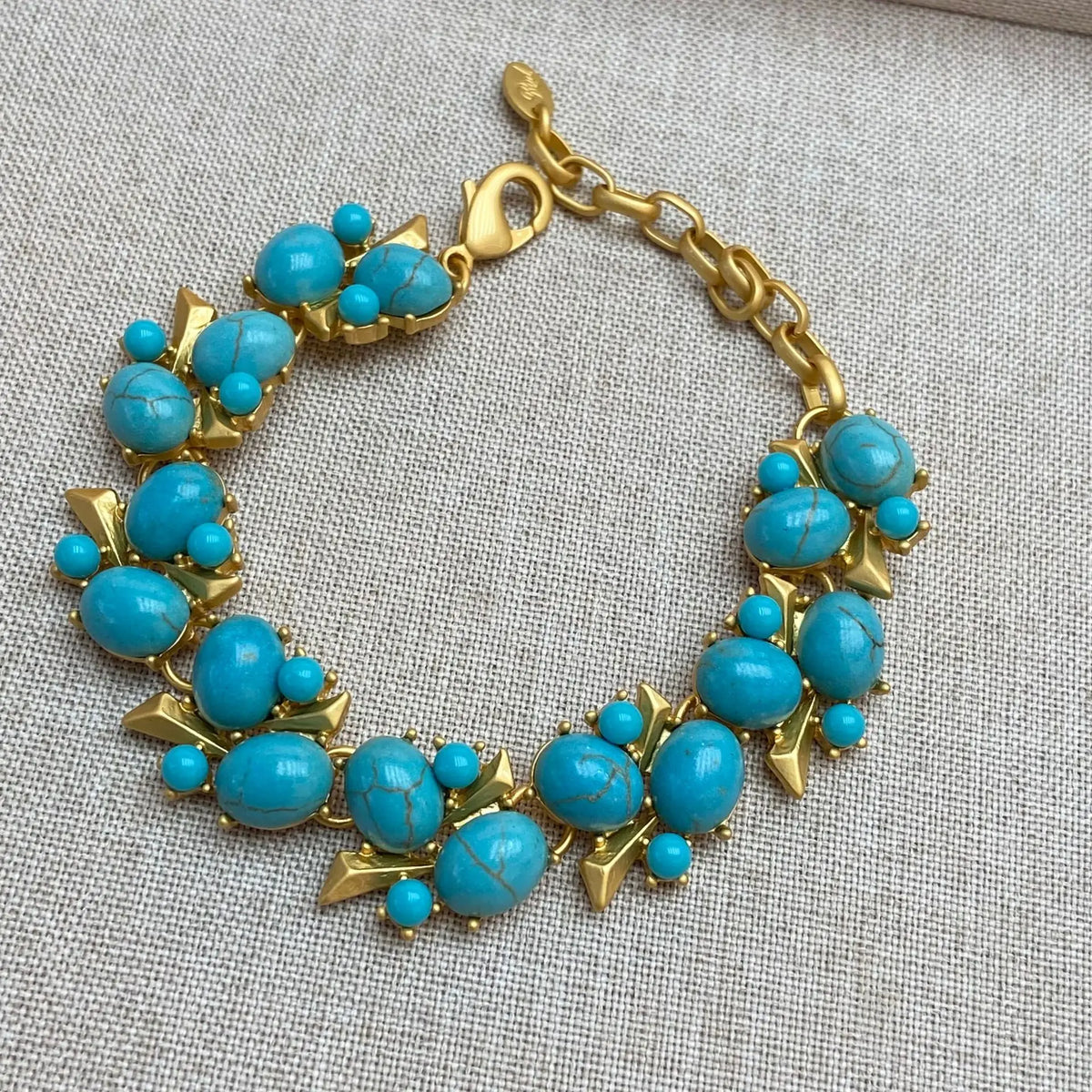 Women New Turquoise Necklace Bohemian Earrings Bracelet 2025