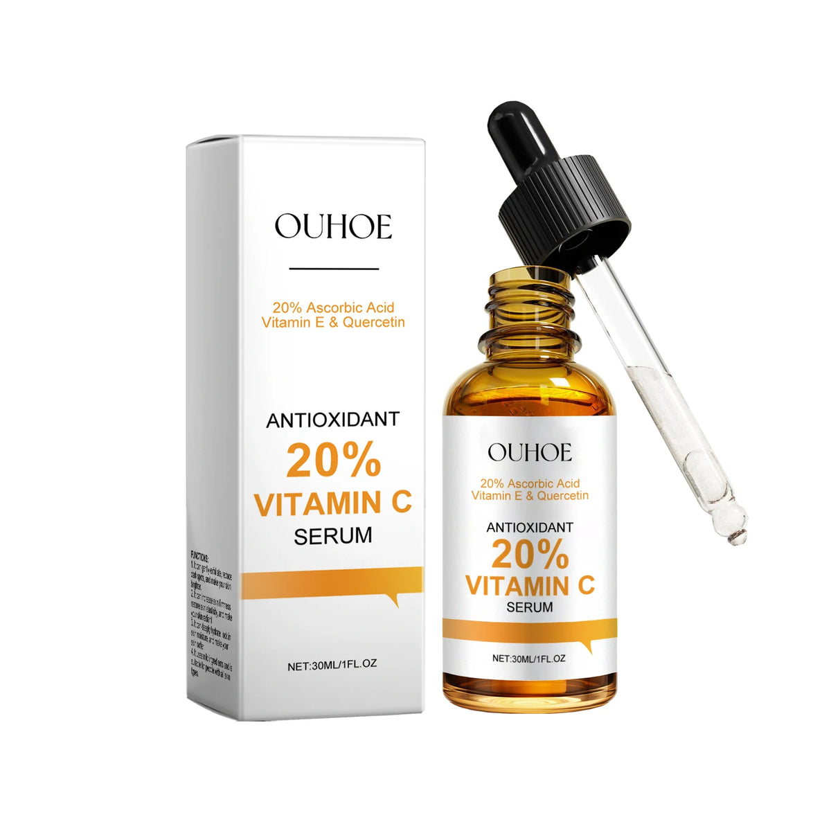 Vitamin C Facial Serum Anti-Aging Deep Hydrating Fades Fine Wrinkles Brightening Moisturizing Repair Nourishing Skin Care Essence