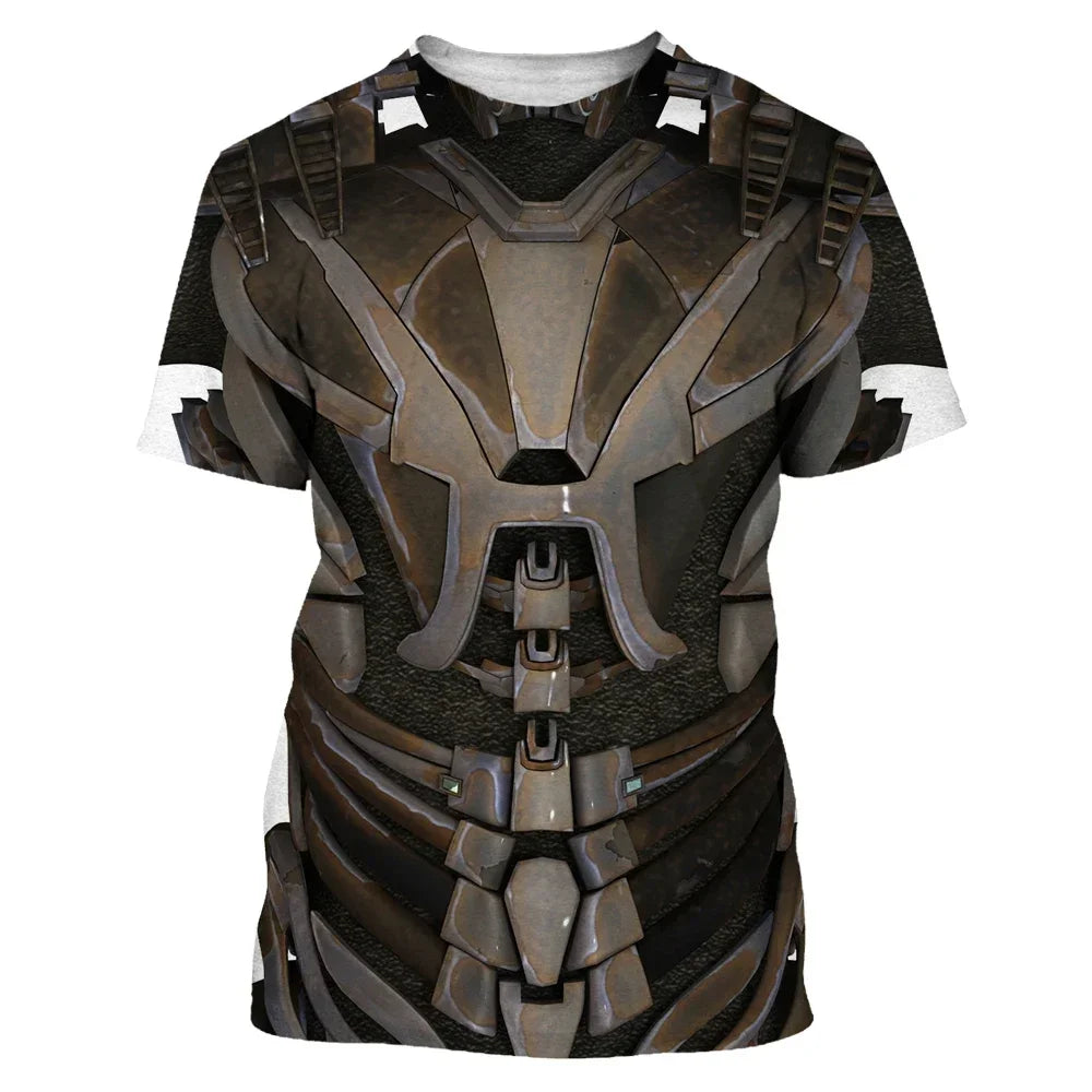 Men's Muay Thai casual T-shirt running sports short sleeved 3D printed short sleeved summer new breathable and comfortable T-shi