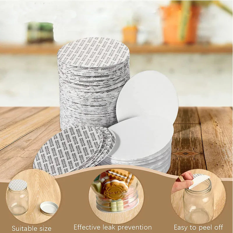 100PCS 20-101mm Foam Pressure Sensitive Gasket Sealing Gasket Suitable Self-Sealing Caps for Cosmetics Bottles Pots Food Cans