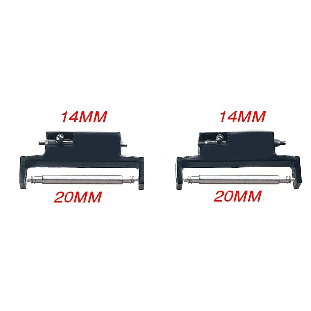 2pcs Watchband Connectors 22mm To 22mm 20mm To 22mm 14/18/20mm To 20mm Quick Release Pins Adapter Watch Band Spring Bars